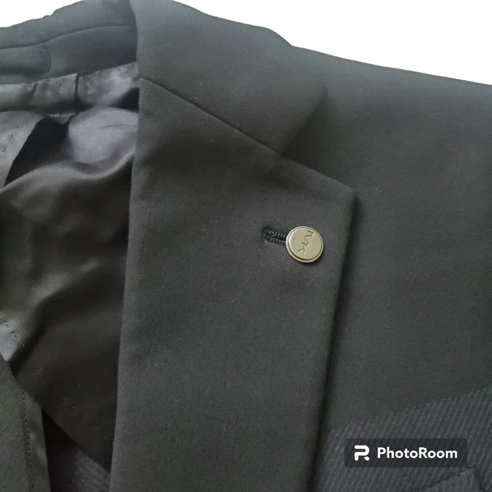 Michael Kors mens suits blazer coat jacket stretch sz 44 regular black $798.00‎
